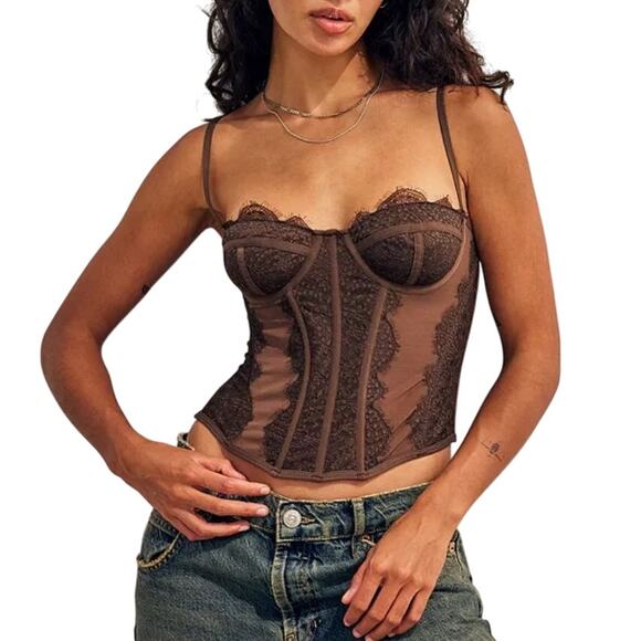 Urban Outfitters Other - Urban Outfitters Out From Under Modern Love Lace Corset Top M
